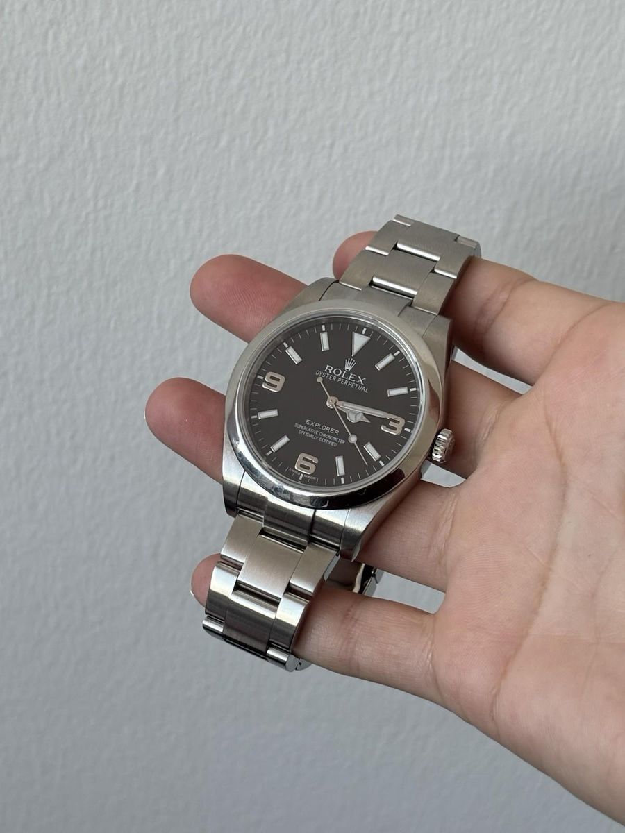 Rolex Explorer 214270 39mm Black Dial Stainless Steel Box Paper