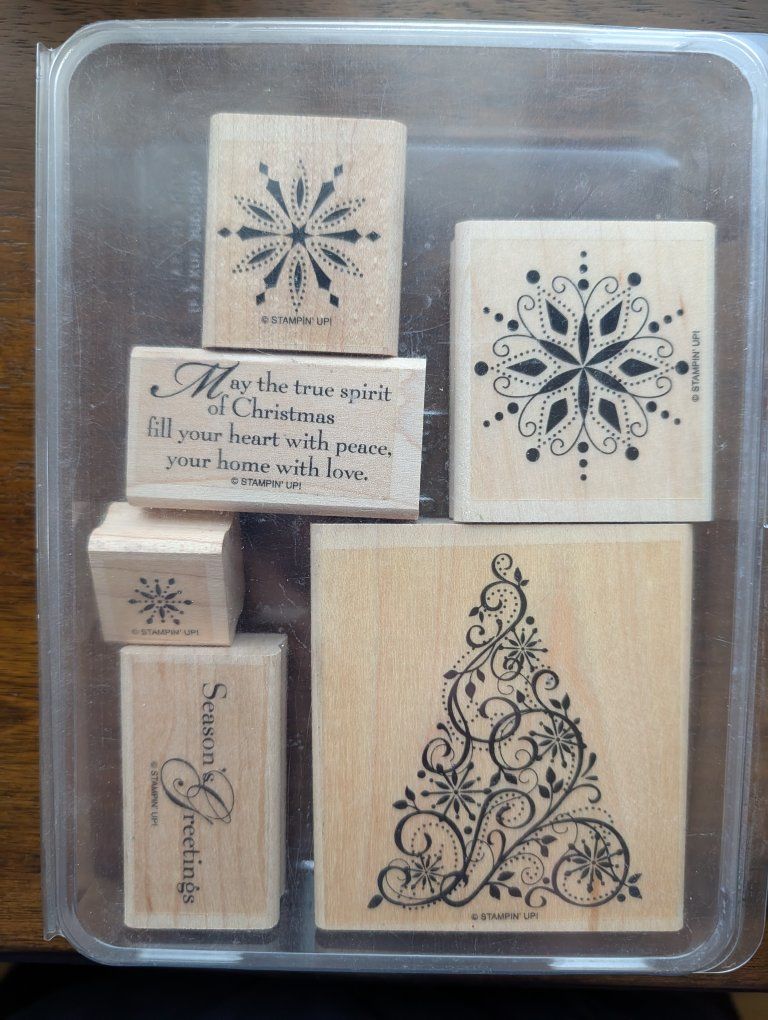 Lot of retired Stampin' Up Wood stamp Sets