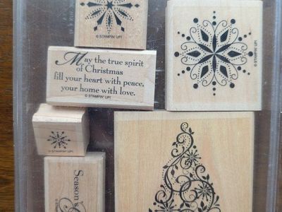Lot of retired Stampin' Up Wood stamp Sets