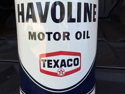 Vintage Texaco Havoline Motor Oil Can 1 US Quart SAE 30 HD Full Unopened