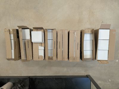 Matte White 4x4 Bedrosian Tile 8 boxes