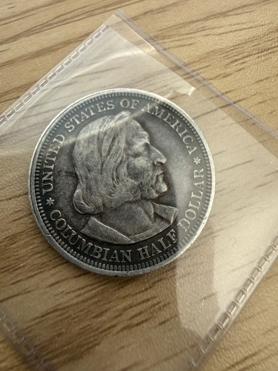 1893 World's Columbian Exposition Chicago Silver Half Dollar Coin
