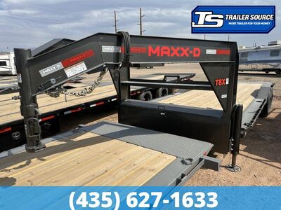 8.5x24 Maxx-D T8X Gooseneck Power Tilt Trailer - 18K GVWR - Hydraulic Jack(s), Wide Body w/ Drive Over Fenders, Winch Plate
