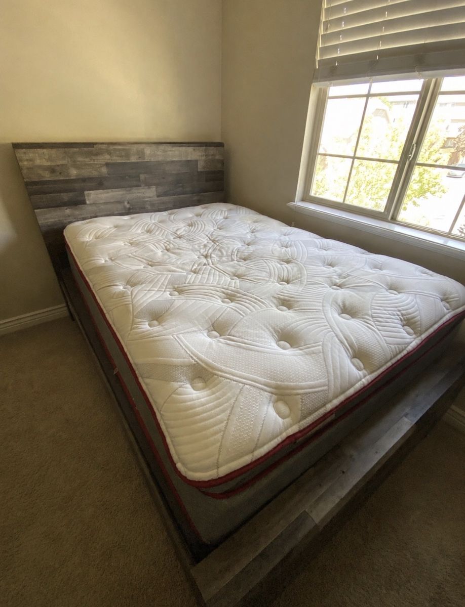 Full - Size Bedroom Set from RC Willey + Mattress & Base from 2 Brothers Mattress – Excellent Used Condition