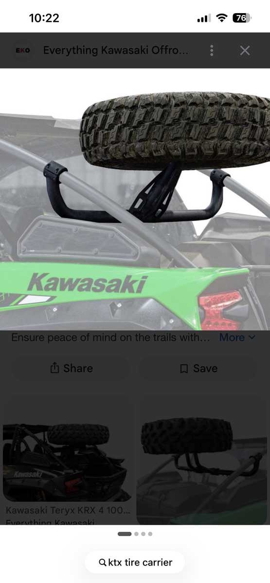 KRX spare tire carrier