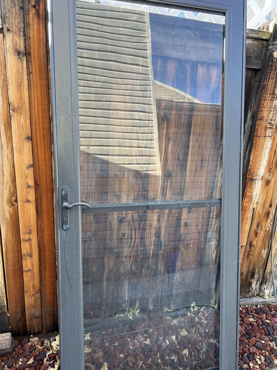 36x80 Aluminum Storm Door with Glass Panel