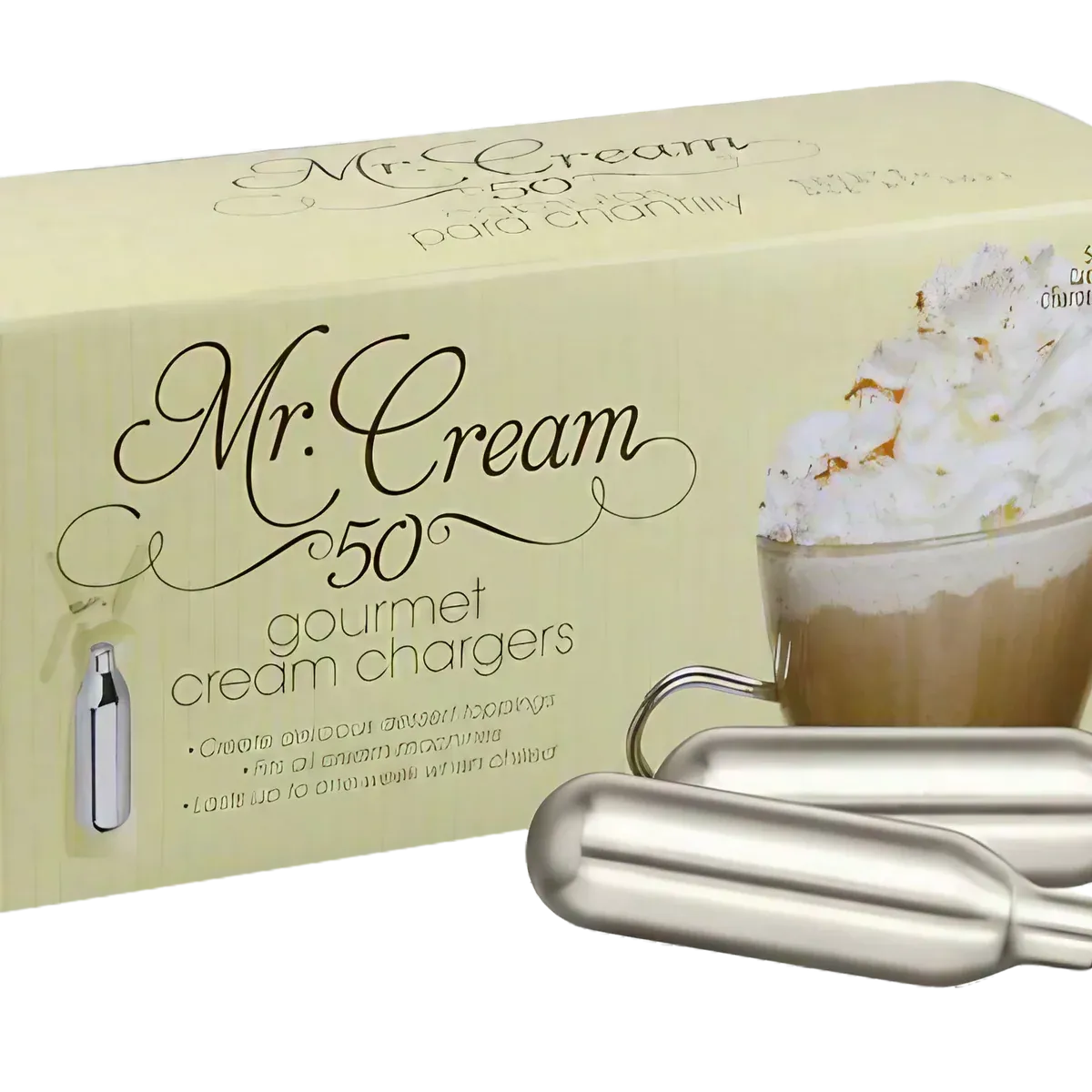 (4 boxes) MR.CREAM | GOURMET CREAM 8G CHARGERS | 50PK