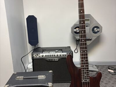 Schecter Bass Guitar and Fender Amp