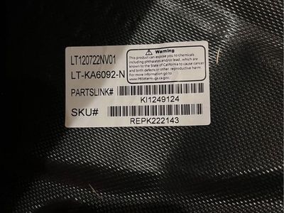 Replacement Inner Fender Liner Partslink KI1249124 SKU REPK222143