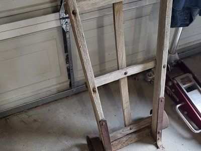 Vintage Antique Wooden Hand Truck Dolly Cart