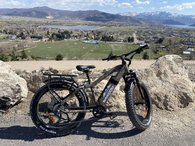 Bakcou Mule Fat Tire Electric Hunting Bike Camo Maxxis Tires Rear Rack