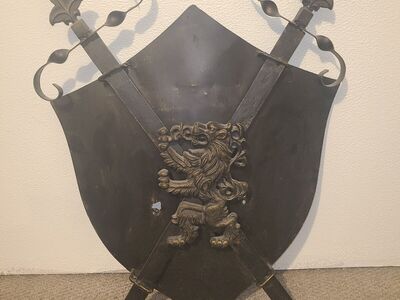 Medieval shield crest wall art