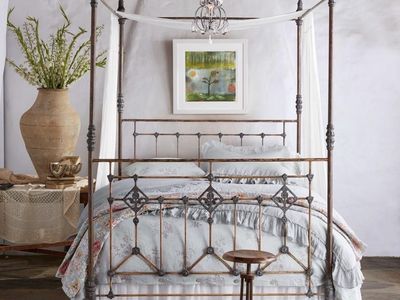 Sundance Catalog Queen Canopy Bed