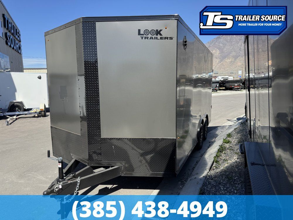 8.5x16 Look ST DLX Enclosed Cargo Trailer - 7'0" Interior - 7K GVWR - .080 PolyCor, Alloy Wheels, Black Out Package, D-Rings,
