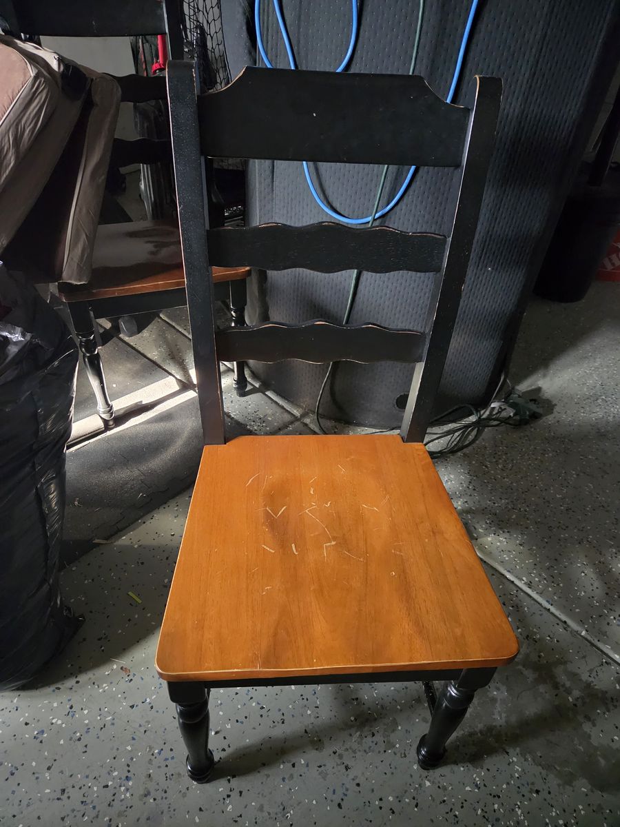 Table and two chairs