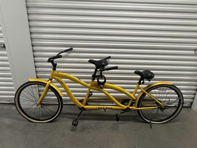 Kulana Tandem Beach Cruiser Bike – 2 Person Yellow Cruiser Bicycle