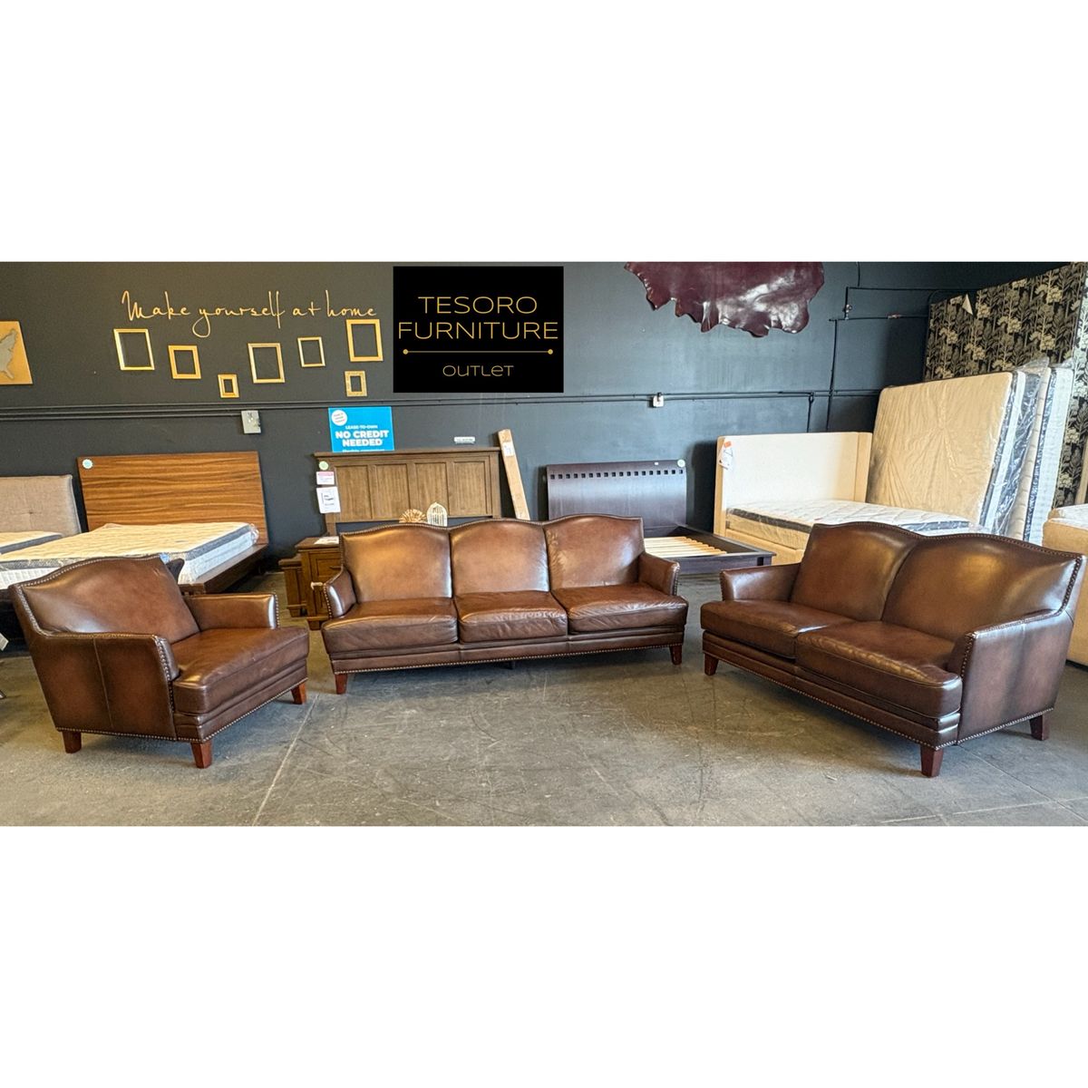 CATERINA LEATHER SOFA SET WE OFFER DELIVERY