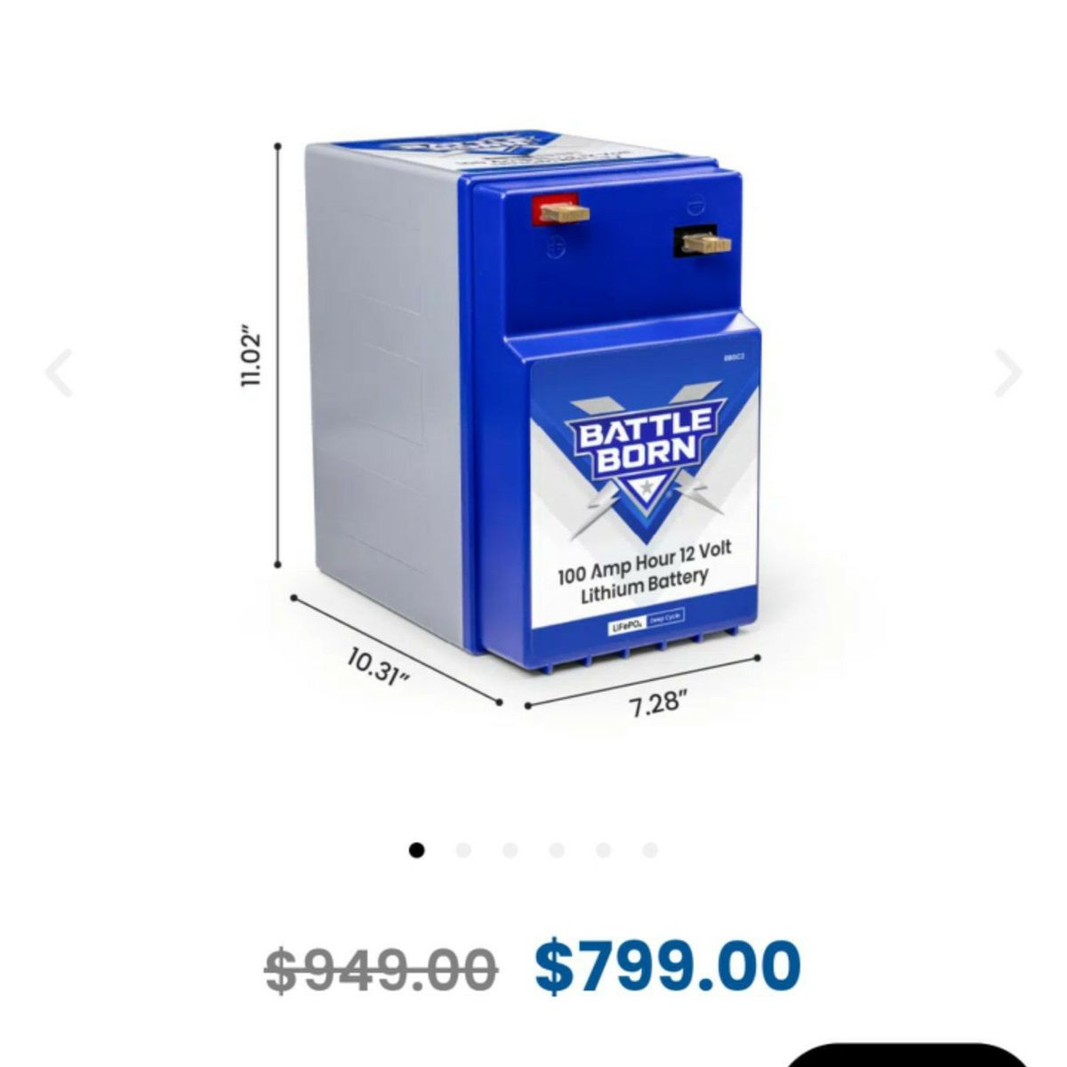 NEW (UNOPENED) BATTLE BORN 100Ah 12V GC2 LiFePO4