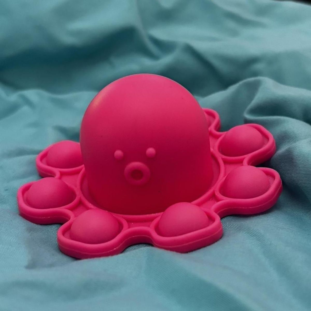 Pink Octopus Reversible Push Pop Sensory Fidget Toy Mood Changer