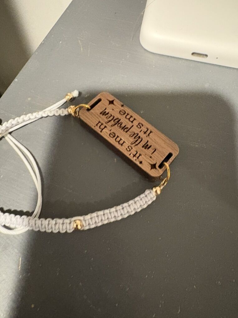 Taylor Swift adjustable wood bracelet