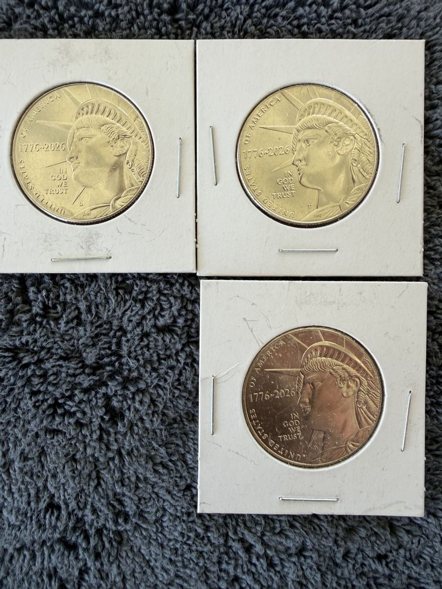 3x Uncirculated 1776-2026 'In God We Trust' Commemorative Coins - Bicentennial Tribute