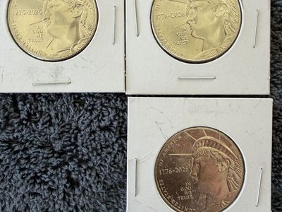3x Uncirculated 1776-2026 'In God We Trust' Commemorative Coins - Bicentennial Tribute