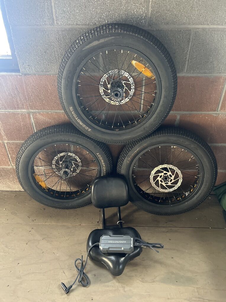 Addmotor Electric Trike Wheels Seat & Charger
