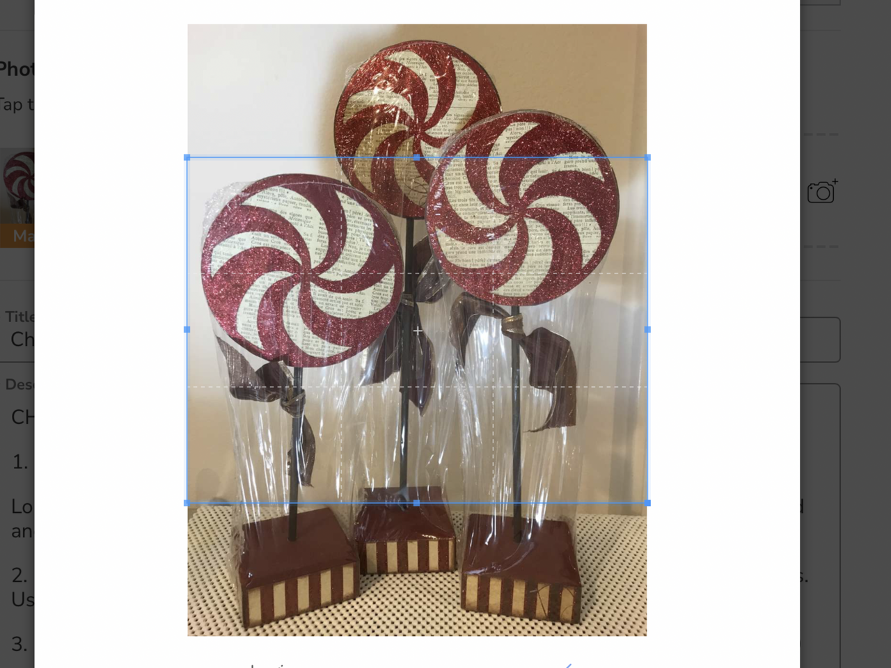 The Wood Connection Christmas Peppermint Lollypop Stands Decor 13in, 15in, and 18in Tall x 5 1/2in in Dia. Kit