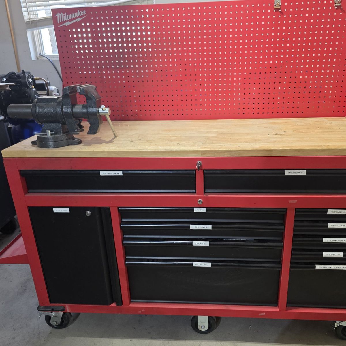 Milwaukee 61" Mobile Workbench with Pegboard