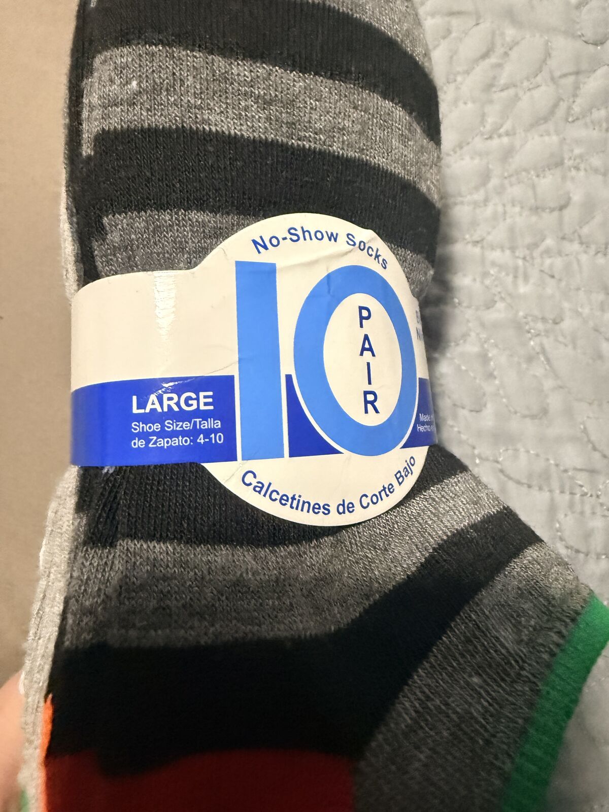 Boys New Socks set of 10 No Show socks fits size 4-10 shoe size