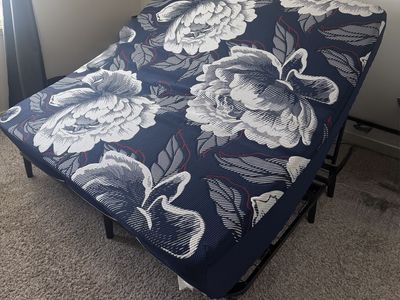 King Size Adjustable Bed Frame with Mattress, Remote Control Included