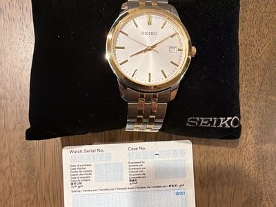 Seiko Essentials Quartz Two-Tone Men's Watch.