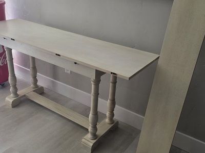 Large sofa table with additional sides you can add