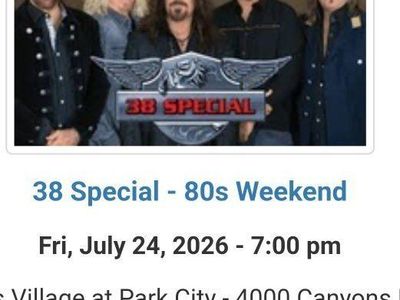 38 Special - 80s Weekend Concert Tickets - SEATS Park City, UT - July 24, 2026 at 7:00 PM