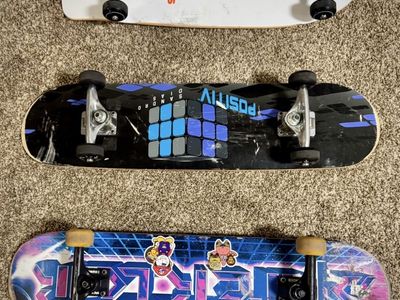 3 Complete Skateboards – Positiv, Daddies & Meow – $180