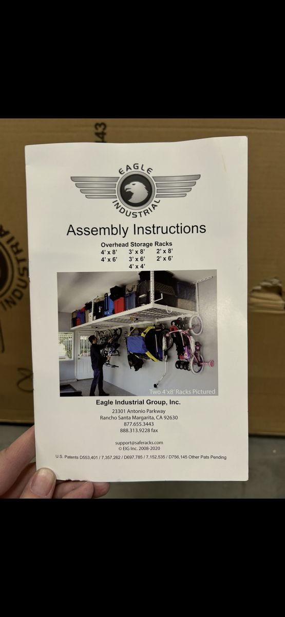 New 4'x 8' Overhead Garage Storage Rack