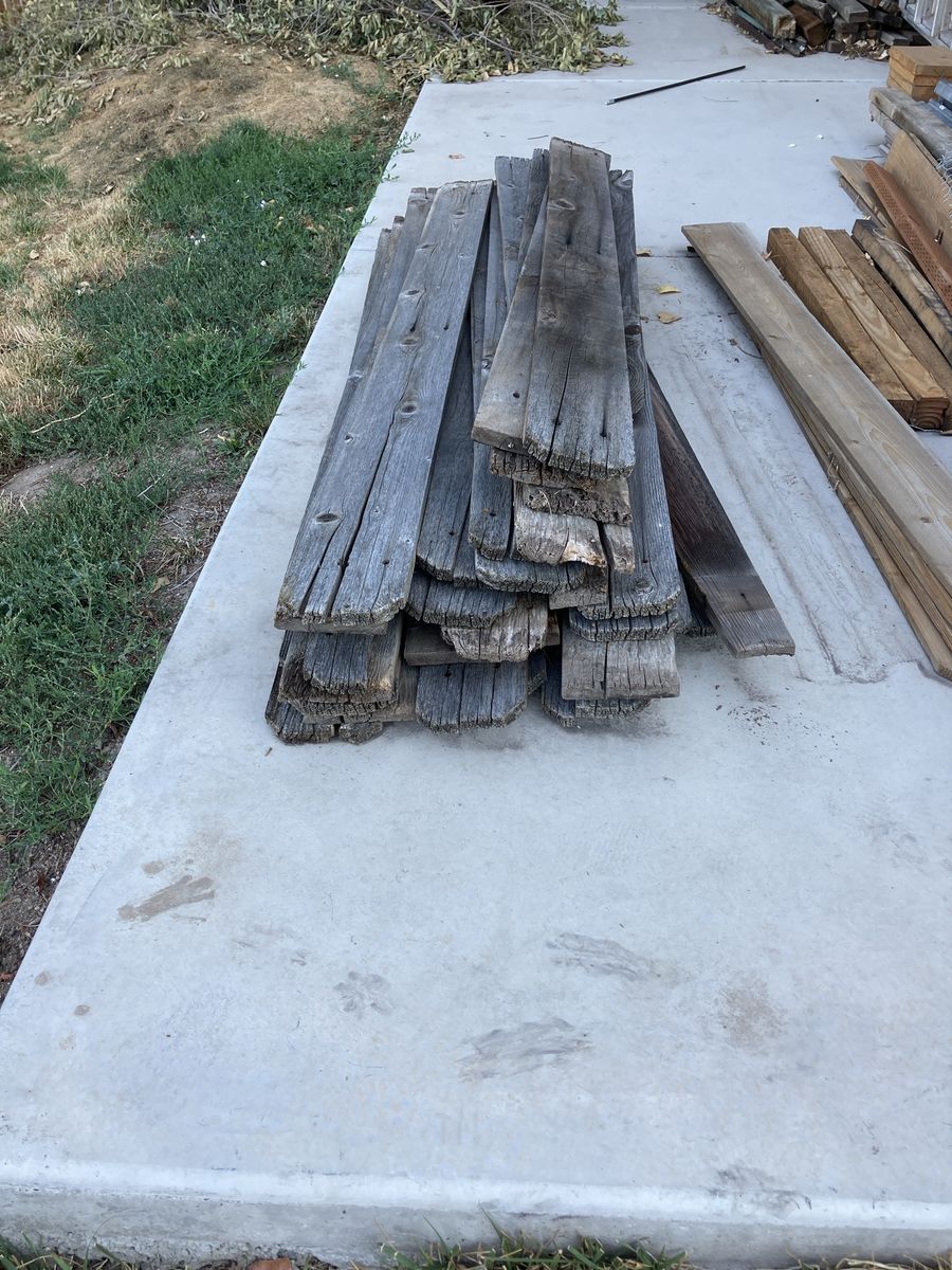 Old weathered fence boards