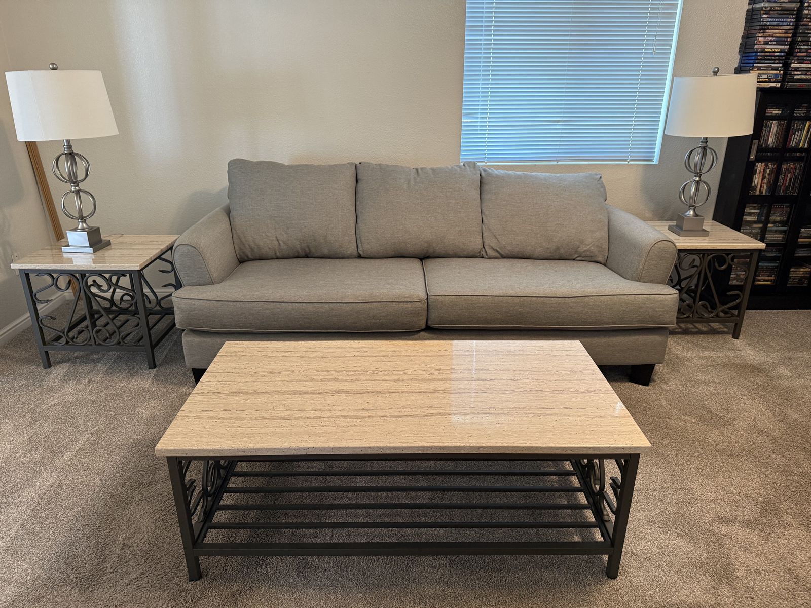 Coffee table and end tables