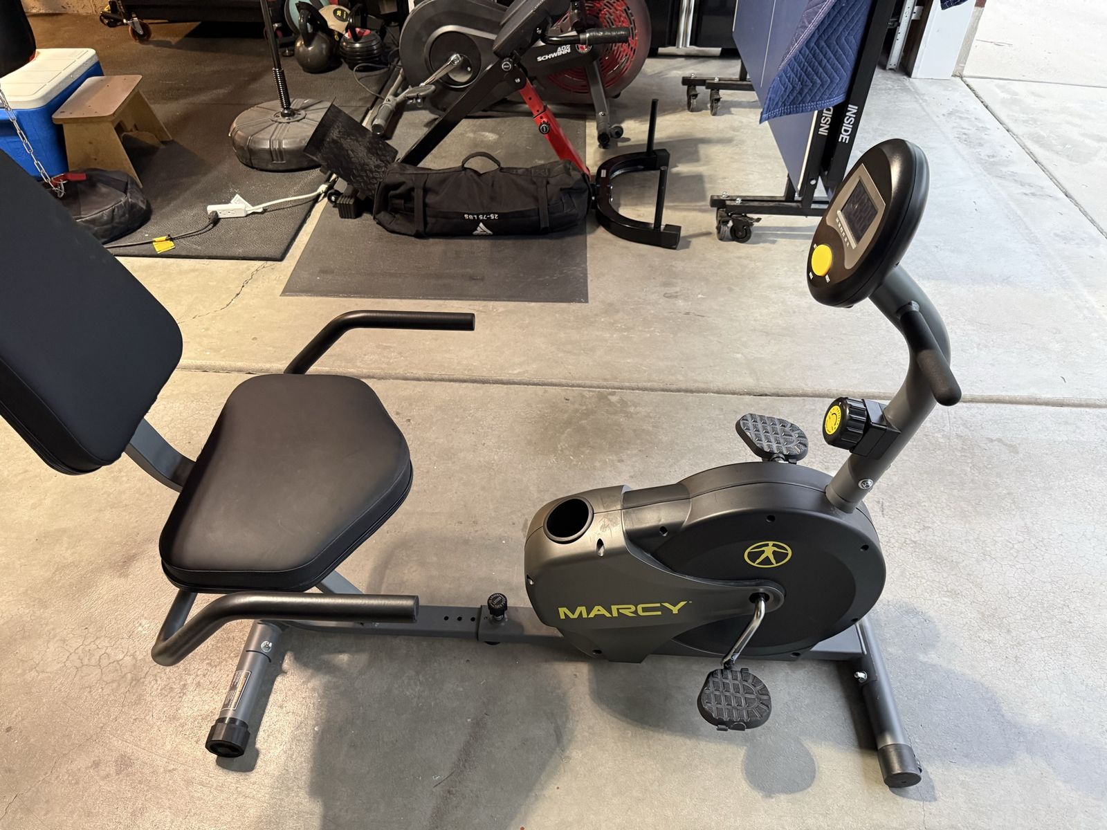 Marcy Recumbent Exercise Bike with Digital Monitor and 8-Level Resistance