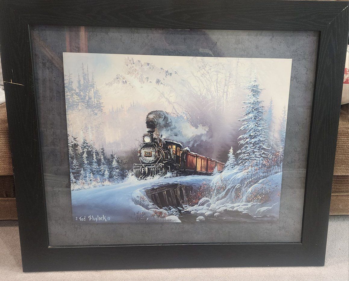 Ted Baylock train painting