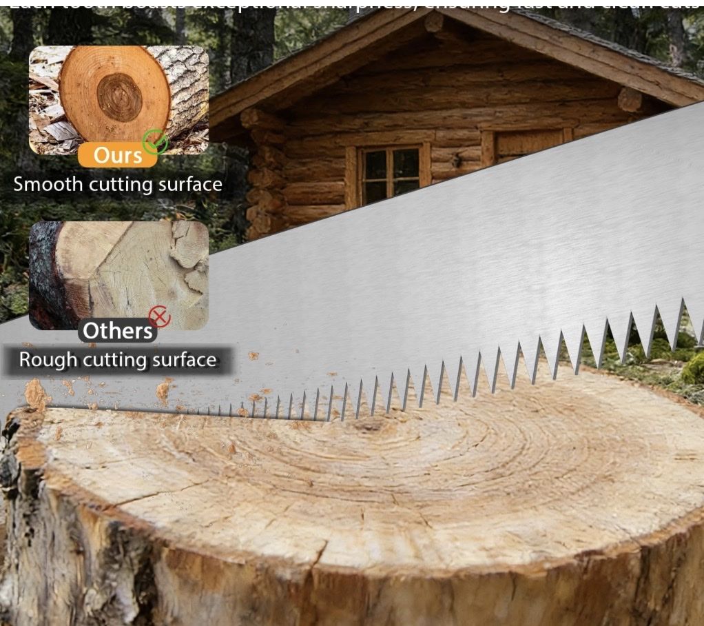 4ft Two-Man Crosscut Saw 1.25mm High-Carbon Steel Logging & Camping Hand Saw