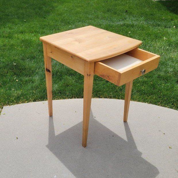 Wooden Side Table with Drawer