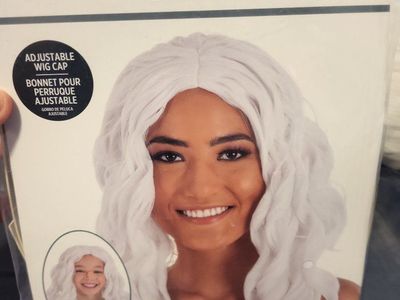 Unbranded White Wavy Wig for Costumes and Parties - One Size Fits Most