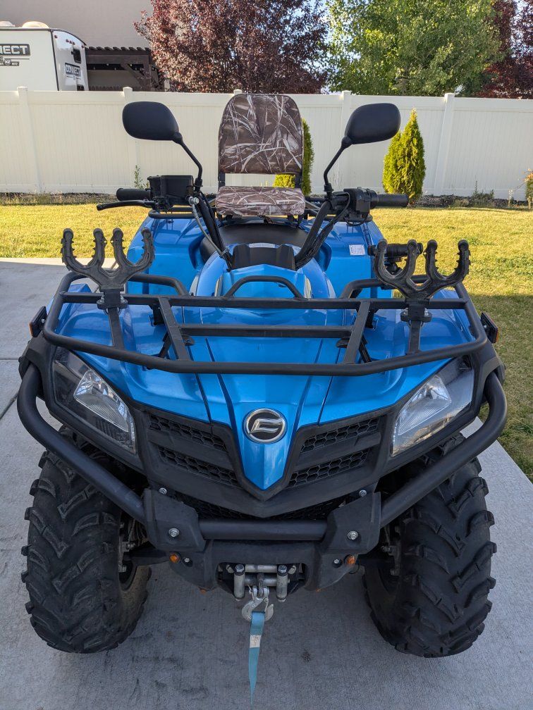 CFMOTO CFORCE 500 4x4 ATV - Blue with Passenger Seat & Gun Racks