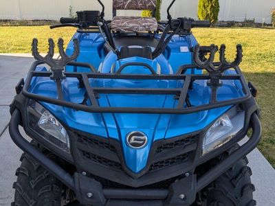 CFMOTO CFORCE 500 4x4 ATV - Blue with Passenger Seat & Gun Racks