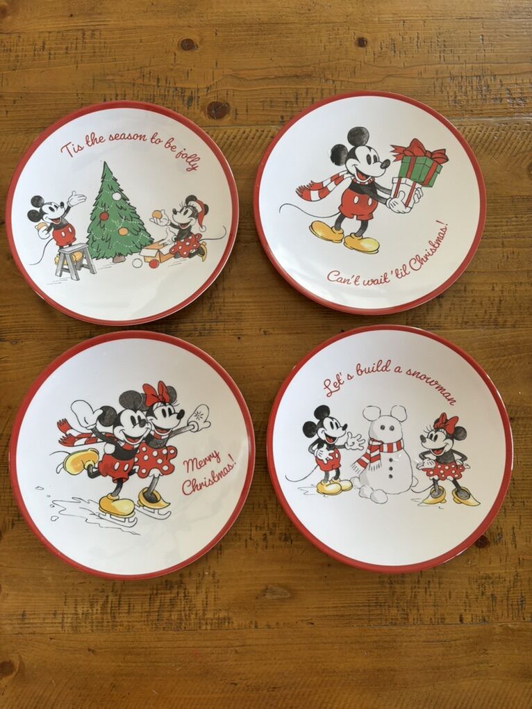 Pottery Barn Children's Mickey Christmas Plates