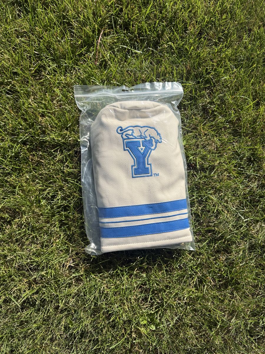 New BYU Embroidered Driver Headcover - Faux Leather "Over Y" Cougar Logo