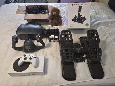 Turtle Beach VelocityOne Flight Universal Control System Yoke/Throttle, AND Velocity1 Pedals AND Velocity1 Flight Stick AND Xbox