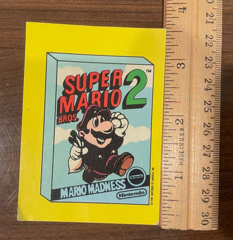 1989 Topps Nintendo PSA 8 - Game Tip Stickers #1 Super Mario 2 Mario Madness