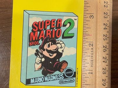 1989 Topps Nintendo PSA 8 - Game Tip Stickers #1 Super Mario 2 Mario Madness